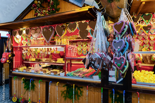 Photography Gingerbread cookies in Christmas market Germany