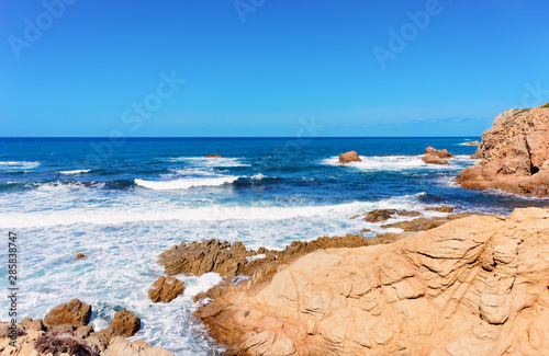 Beach in Capo Pecora in Mediterranean Sea in Buggerru Sardinia