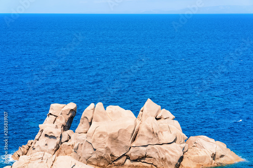 Stones and rocks in Mediterranean sea in Capo Testa photo