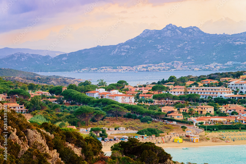 Landscape of Baja Sardinia luxury resort Costa Smeralda