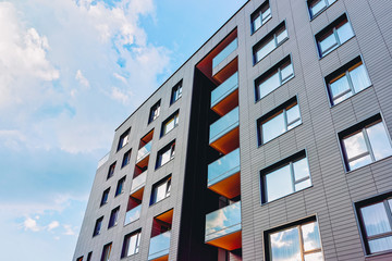 Modern new apartment building architecture