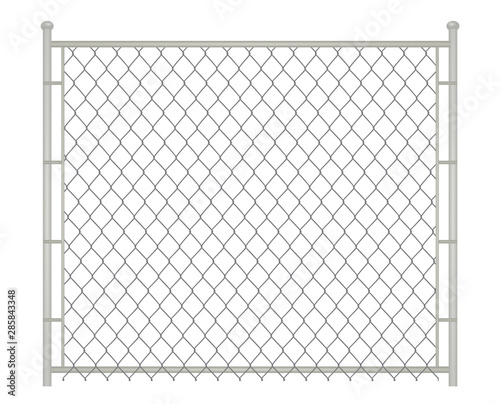 Silver chain fence. vector illustration