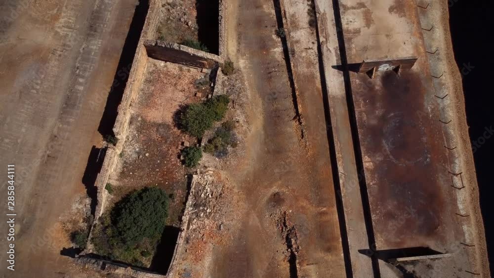 Aerial view from Abandoned Old Copper Extraction Mine, Portugal, Minas de S. Domingos Portugal Aerial view from Abandoned Old Copper Extraction Mine, Portugal, Minas de S. Domingos Portugal