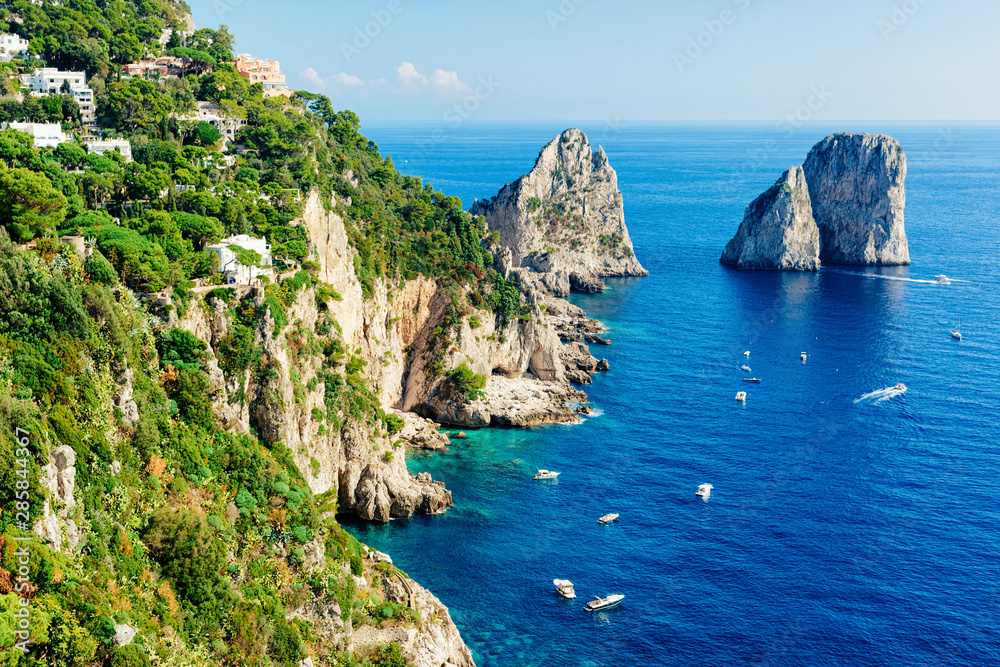 Capri Island and Faraglioni near Naples of Italy Capri Island and Faraglioni near Naples of Italy