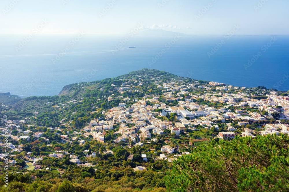 Cityscape and landscape in Capri Island at Naples Italy