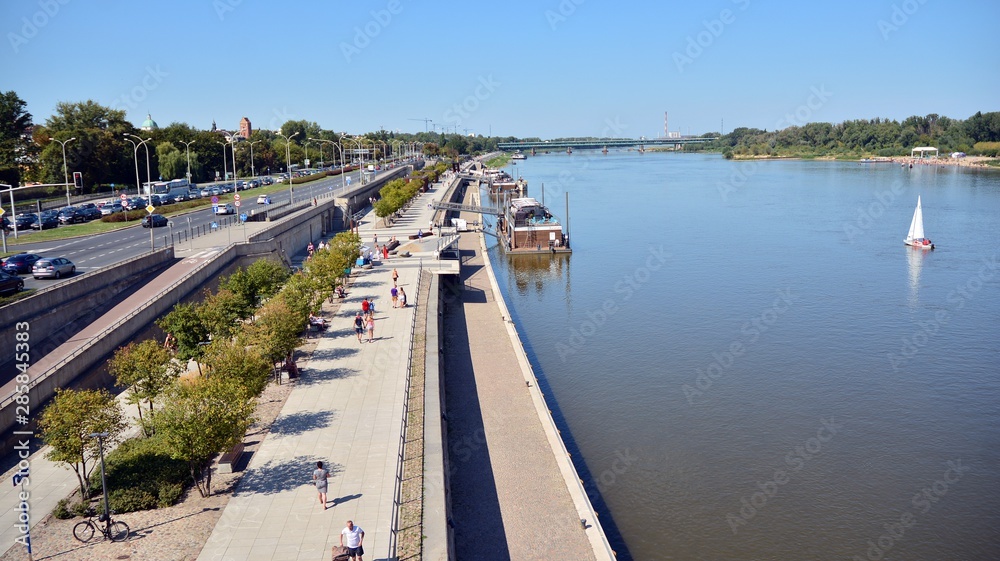 The promenade at the bank of river