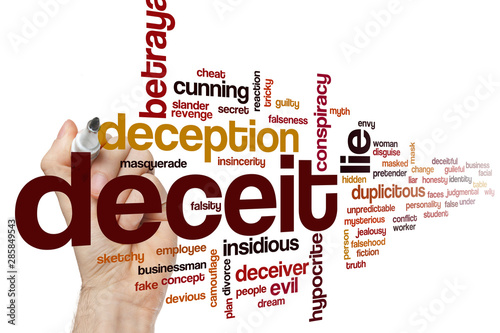 Slika na platnu Deceit word cloud