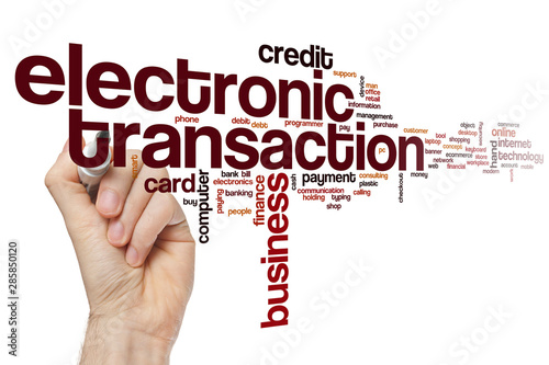 Electronic transaction word cloud