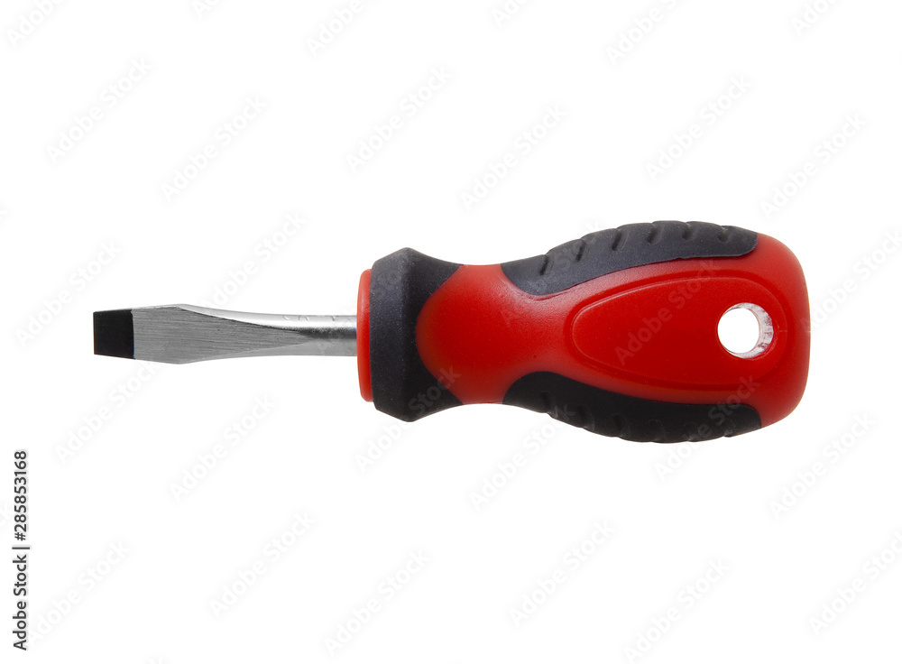 close up for screwdriver on a white background close up for screwdriver on a white background