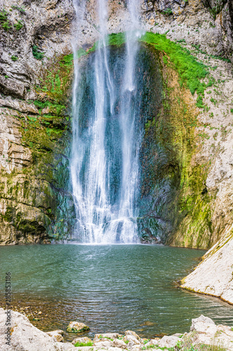Bliha falls  water of the Bliha drops from 56 meters high cliff - is waterfall Blihe in Bosnia and Herzegovina