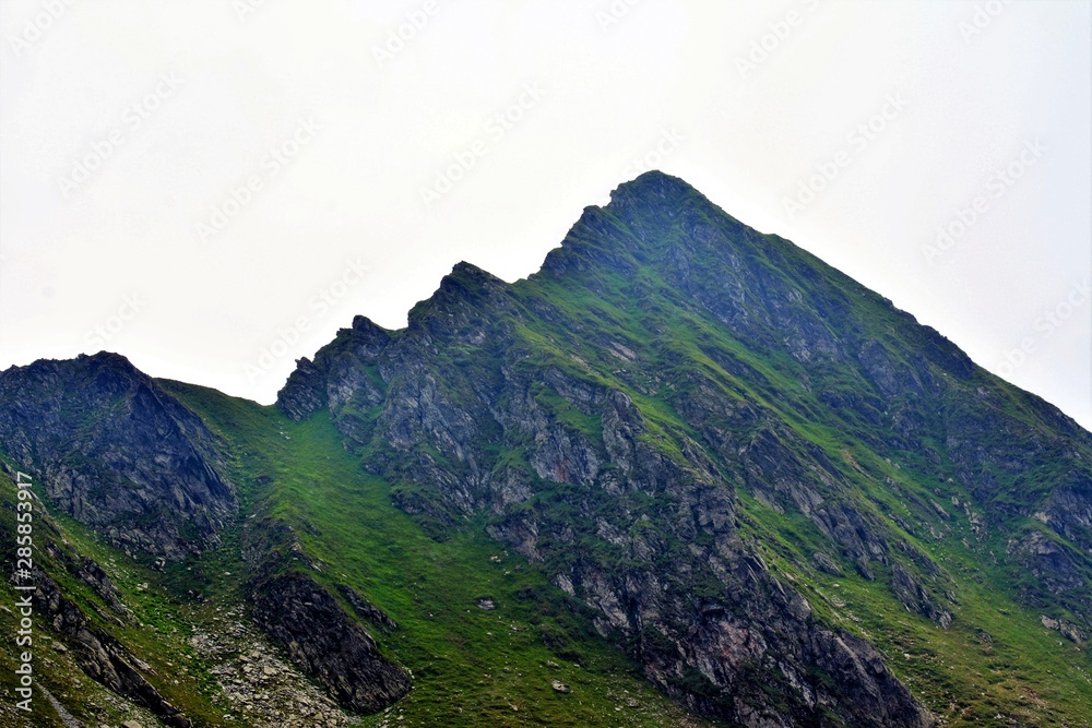 the peaks of the Fagaras mountains