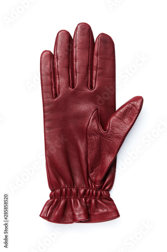 leather glove on a white background.