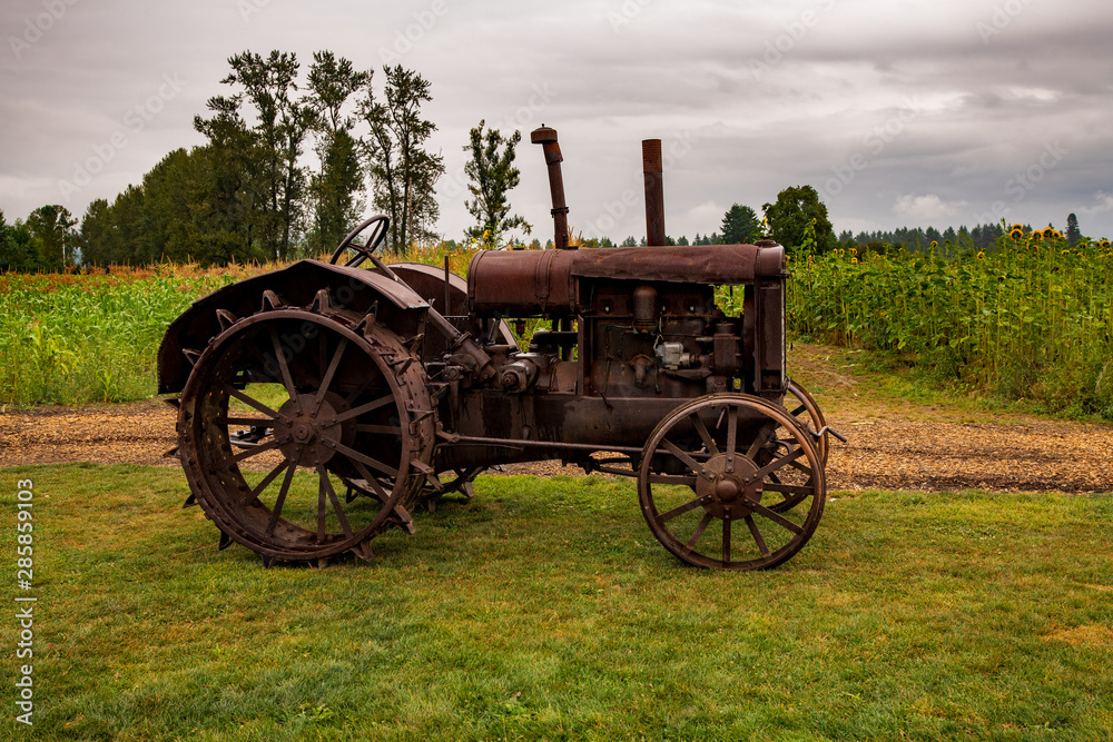 old farm tractor