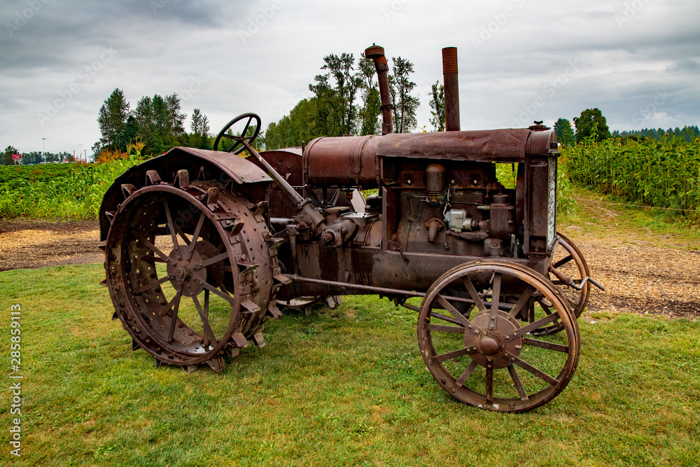old farm tractor