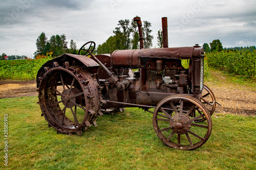 old farm tractor