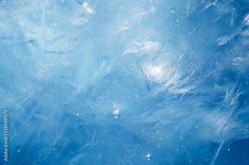 blue frozen texture of ice photo