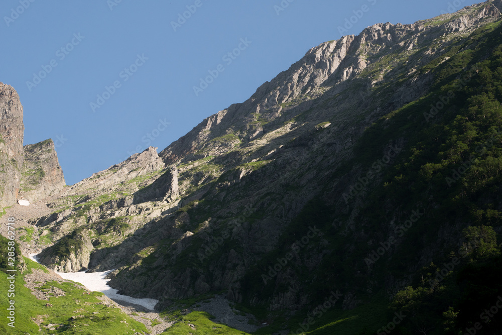 The slopes of the mountains The slopes of the mountains