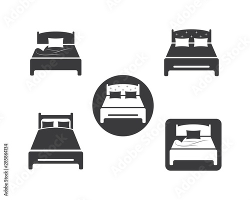 bed icon vector illustration design