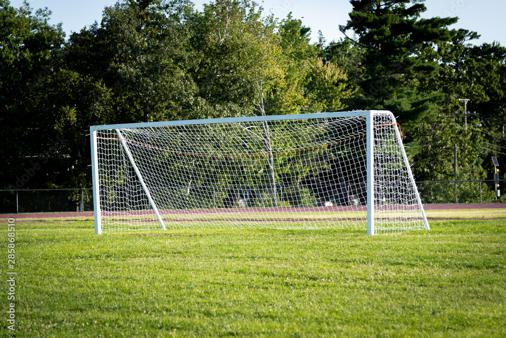 Soccer Net Goal Up Close In Maine 