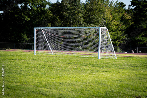 Soccer Goal During Summer In Maine 