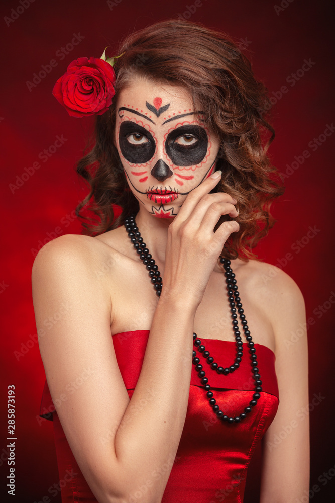 Obraz premium santa muerte makeup
