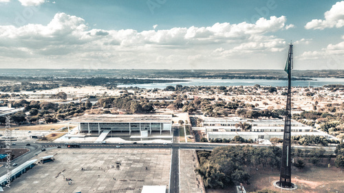 A beautiful view of Brasilia in Brazil and its buildings.