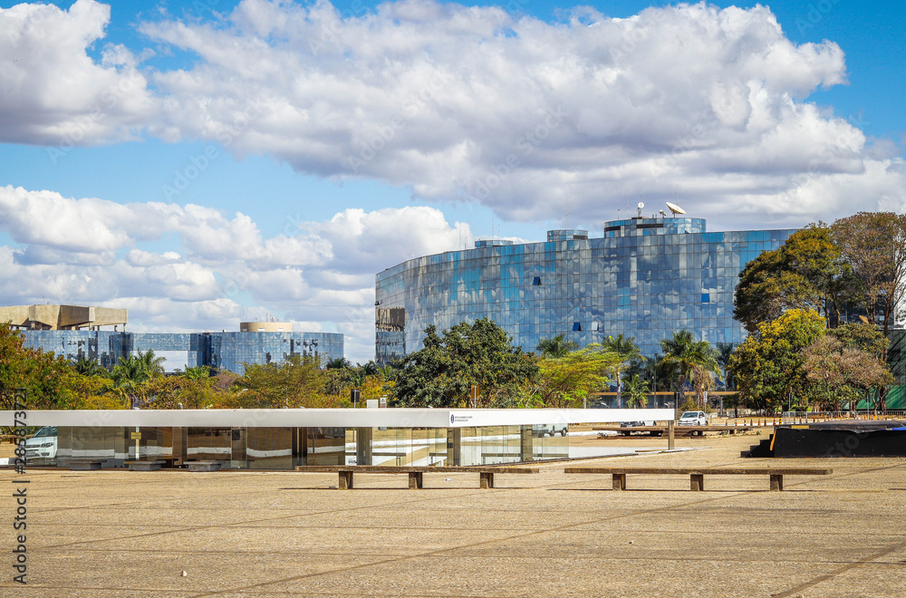 A beautiful view of STF building in Brasilia, Brazil