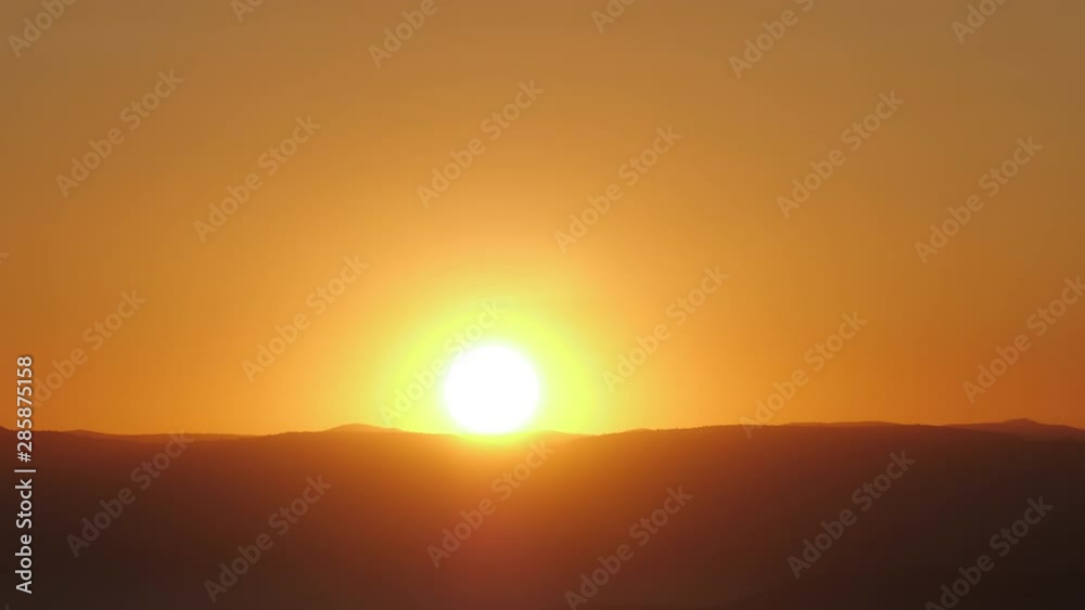 Golden Sun over Horizon Time Lapse Zoom Out Golden Sun over Horizon Time Lapse Zoom Out