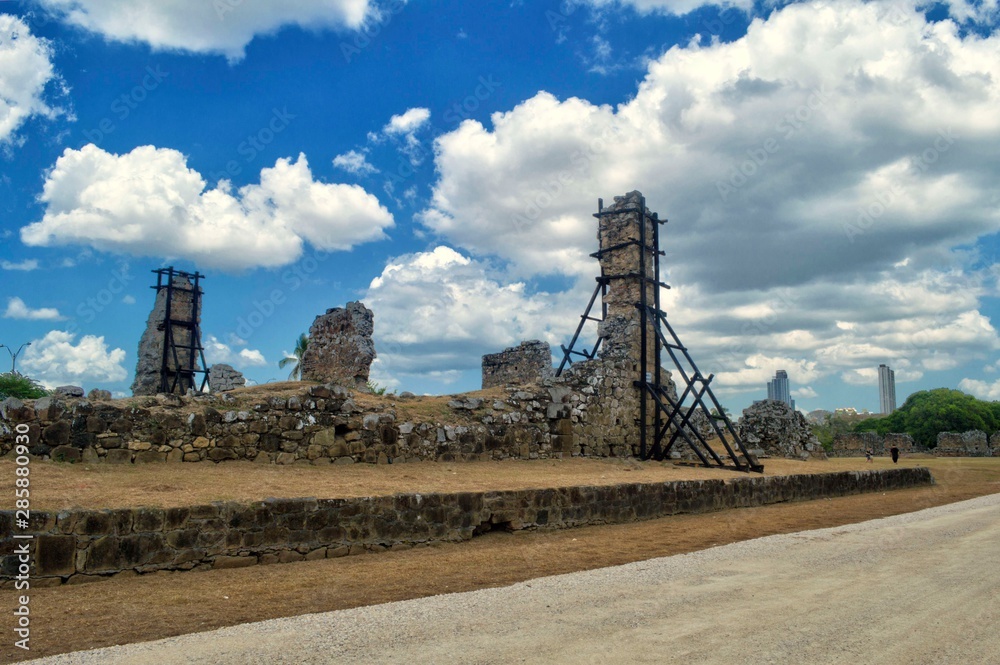 Sitio Arqueológico de Panamá Viejo y Distrito Histórico de Panamá. Patrimonio Mundial de la UNESCO. Antigua Catedral de Panamá en Panamá Viejo Complejo Monumental Histórico, América Central. Sitio Arqueológico de Panamá Viejo y Distrito Histórico de Panamá. Patrimonio Mundial de la UNESCO. Antigua Catedral de Panamá en Panamá Viejo Complejo Monumental Histórico, América Central.