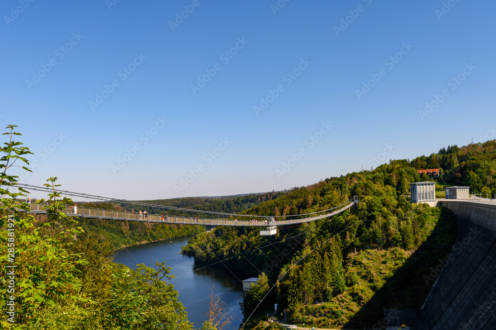 Hängebrücke im Harz, Rappbode Talsperre Stock Photo | Adobe Stock