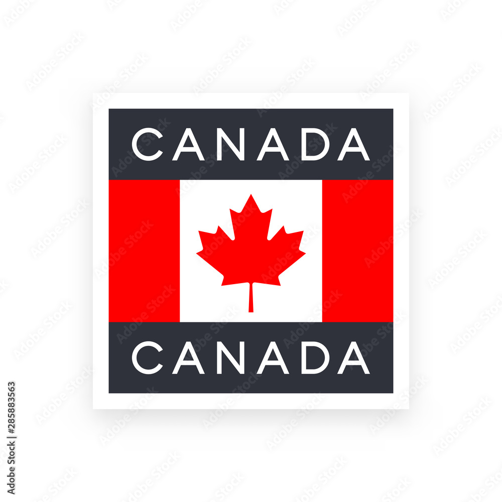 Creative vector illustration with the national flag of Canada Creative vector illustration with the national flag of Canada
