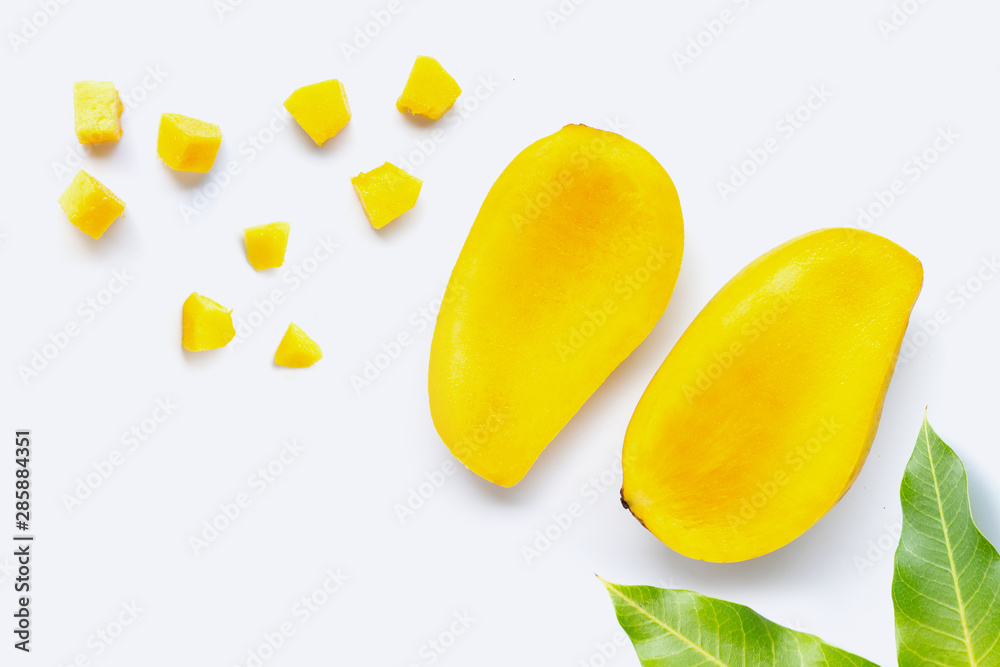 Tropical fruit, Mango on white background. Tropical fruit, Mango on white background.