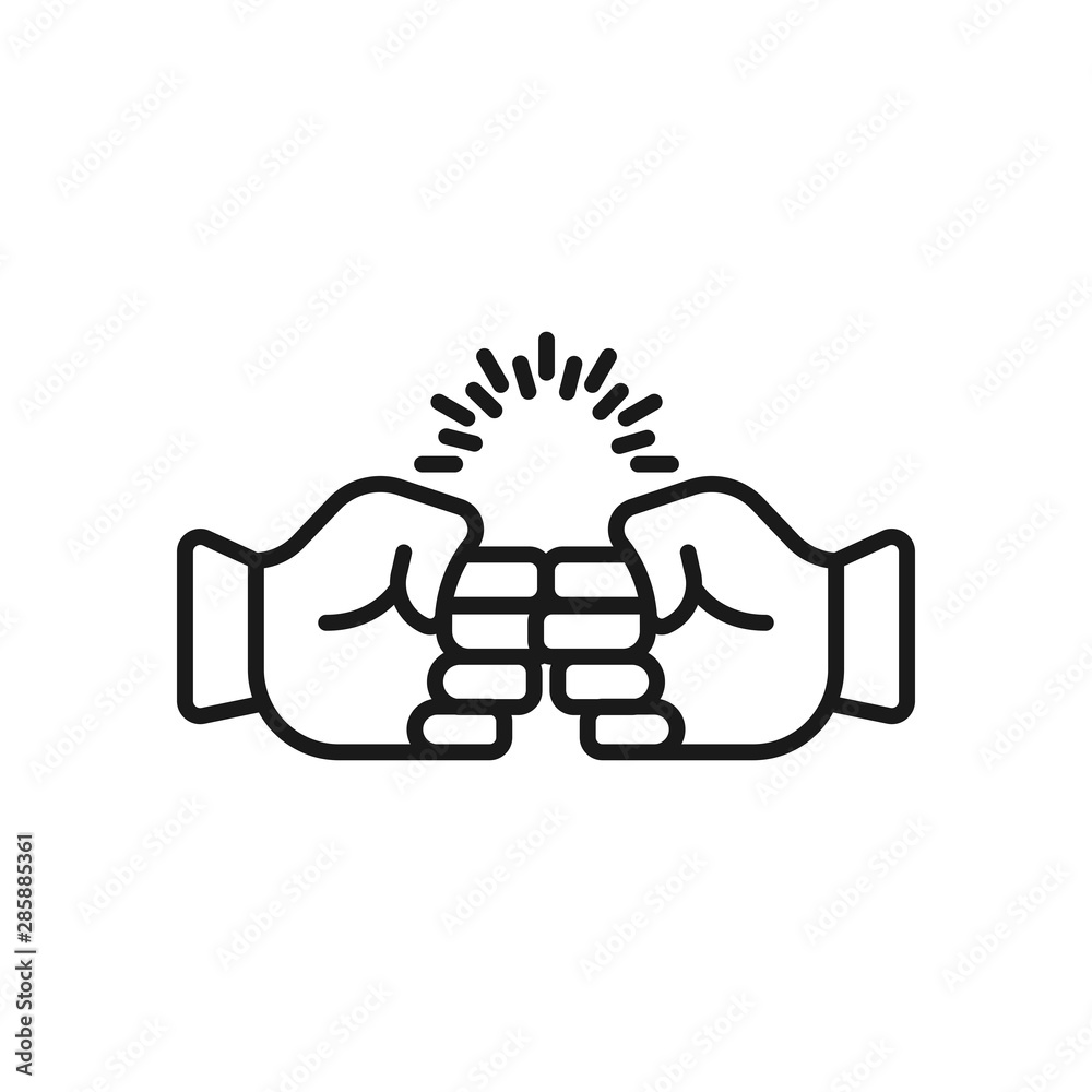 friendship fist - minimal line web icon. simple vector illustration. concept for infographic, website or app. friendship fist - minimal line web icon. simple vector illustration. concept for infographic, website or app.