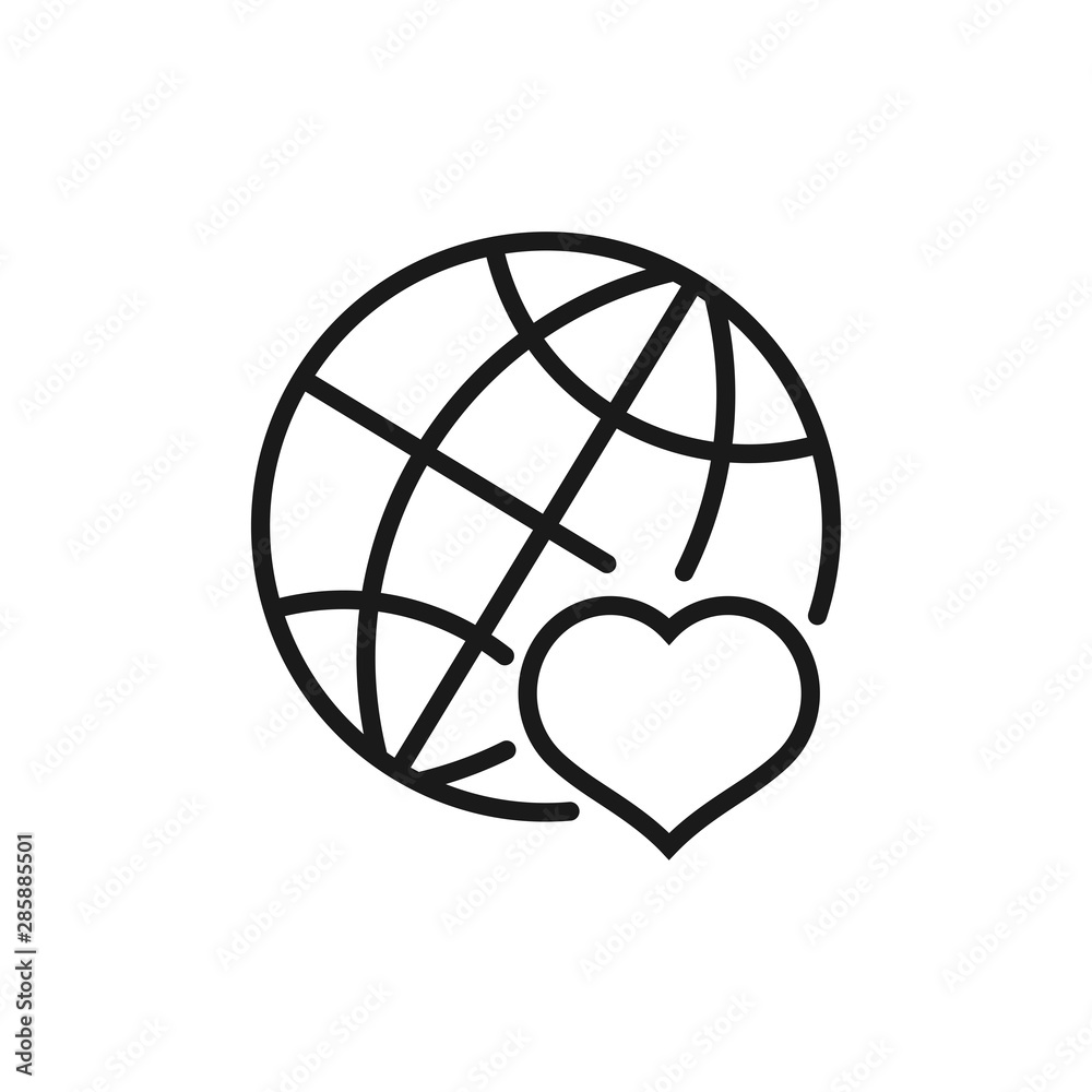 world friendship - minimal line web icon. simple vector illustration. concept for infographic, website or app. world friendship - minimal line web icon. simple vector illustration. concept for infographic, website or app.
