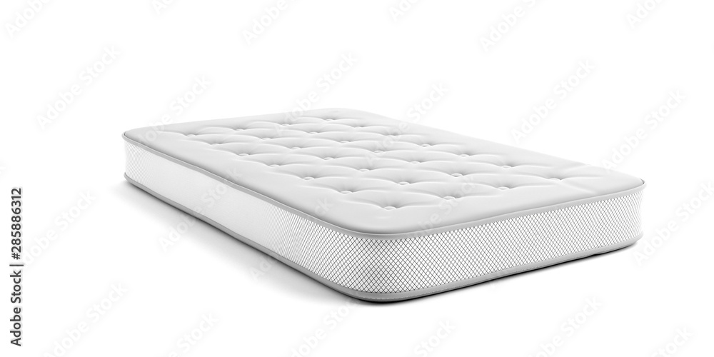 © Rawf8 - Mattress single isolated on white background. 3d illustration