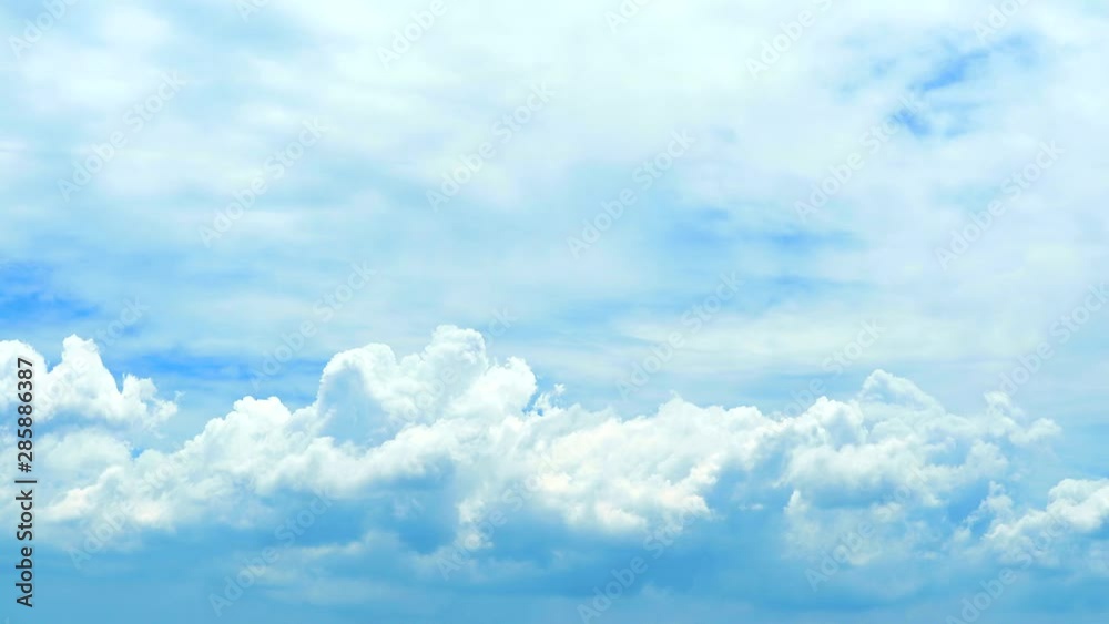 pure blue sky with cloud move pass white cloud in summer pure blue sky with cloud move pass white cloud in summer