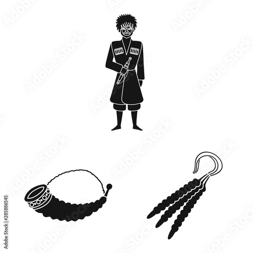 Vector design of heritage and originality sign. Collection of heritage and traditions stock symbol for web.