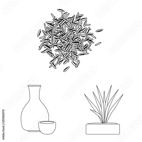 Vector illustration of diet and cooking symbol. Collection of diet and organic vector icon for stock.