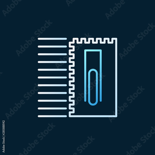 Notched Trowel vector concept colored linear icon on dark background
