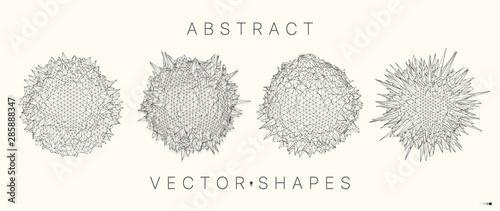 Geometric shape for design. 3d technology style.