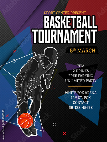 basketball tournament poster template