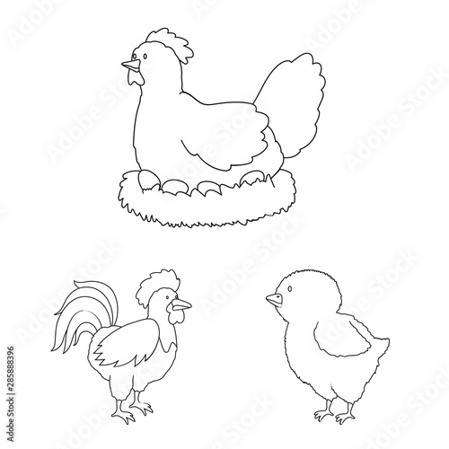 Isolated object of homemade and countryside logo. Set of homemade and agriculture stock symbol for web.