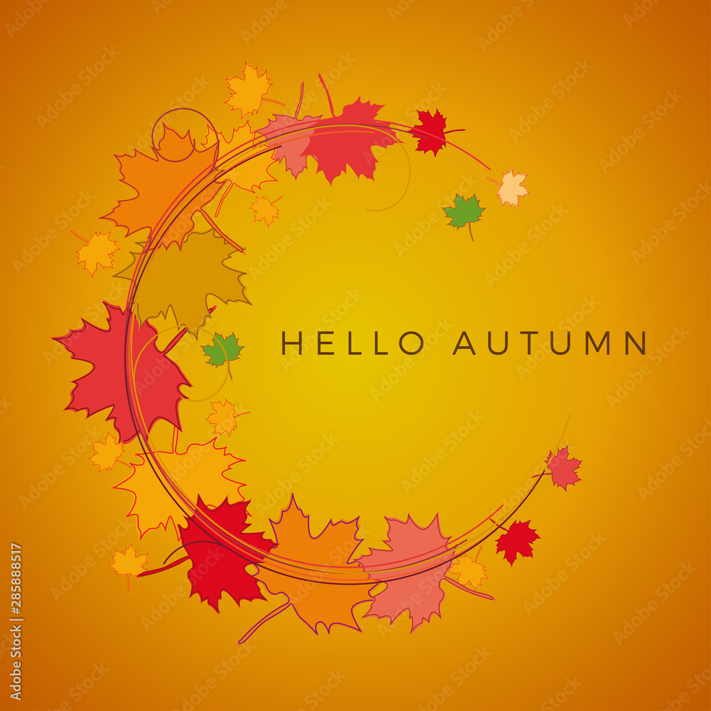 Autumn sale background, layout decorate with leaves of autumn. Poster and frame leaflet or web banner. Vector template. Autumn sale background, layout decorate with leaves of autumn. Poster and frame leaflet or web banner. Vector template.