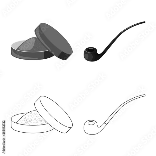 Vector illustration of refuse and stop icon. Set of refuse and habit vector icon for stock.