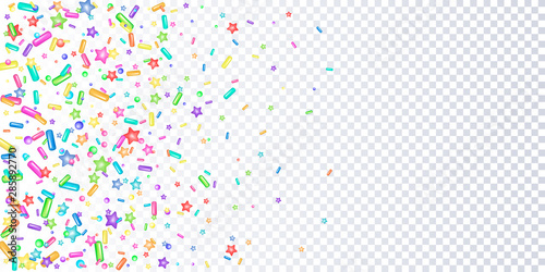 Sprinkles grainy on a transparent background