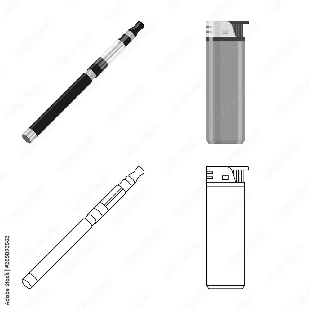 Vector illustration of refuse and stop logo. Collection of refuse and habit stock symbol for web. Vector illustration of refuse and stop logo. Collection of refuse and habit stock symbol for web.