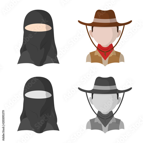 Vector design of imitator and resident icon. Set of imitator and culture stock vector illustration.