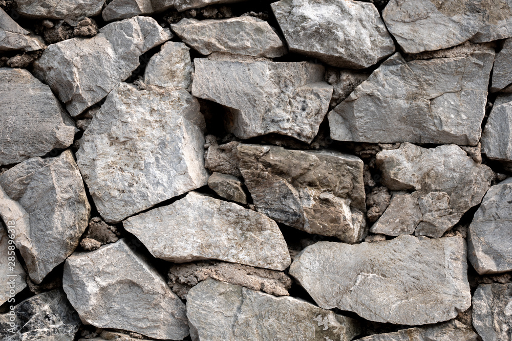 Fototapeta premium Round & pentagon stone background wallpaper