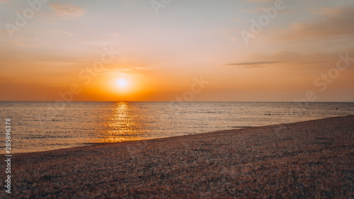 sunset on the beach