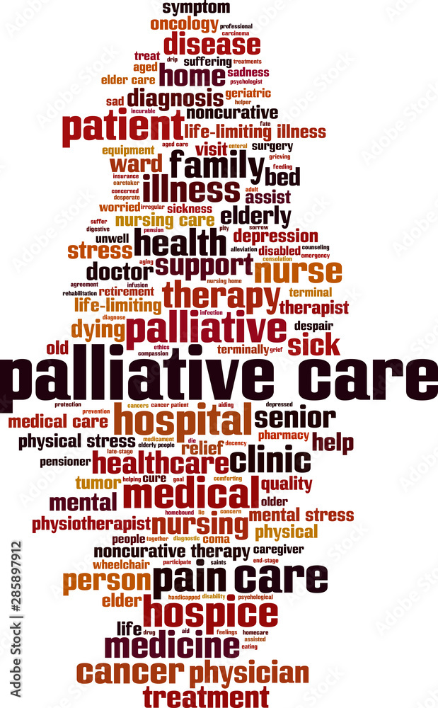 Obraz premium Palliative care word cloud